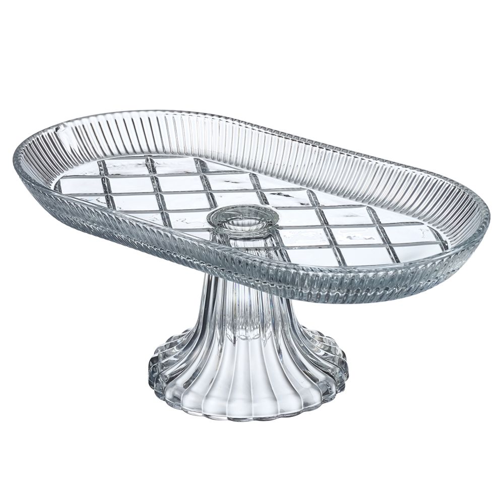 БЛЮДО НА НОЖКЕ ОВАЛЬНОЕ 28*14*12 СМ