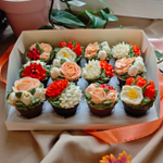 Набор "12 шоколадных горшочков с цветами" — эксклюзивные авторские десерты