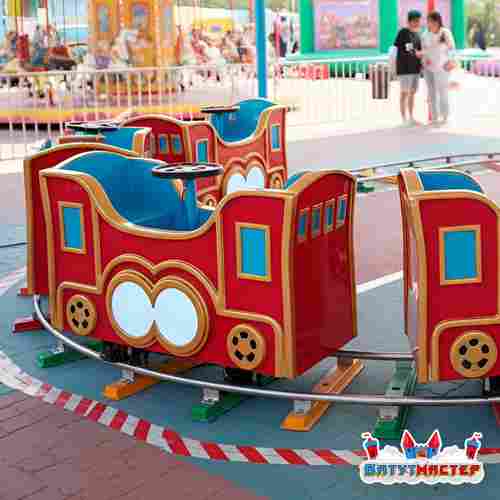 Аттракцион рельсовый для малышей «Радуга Счастья», 3 вагона, 12 мест