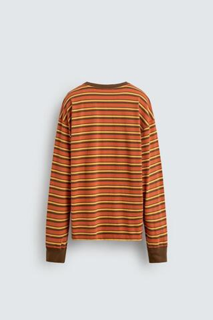ZARA HARRY LAMBERT X DISNEY ФУТБОЛКА В ПОЛОСКУ С НАШИВКОЙ, ОРАНЖЕВЫЙ/ЖЕЛТЫЙ