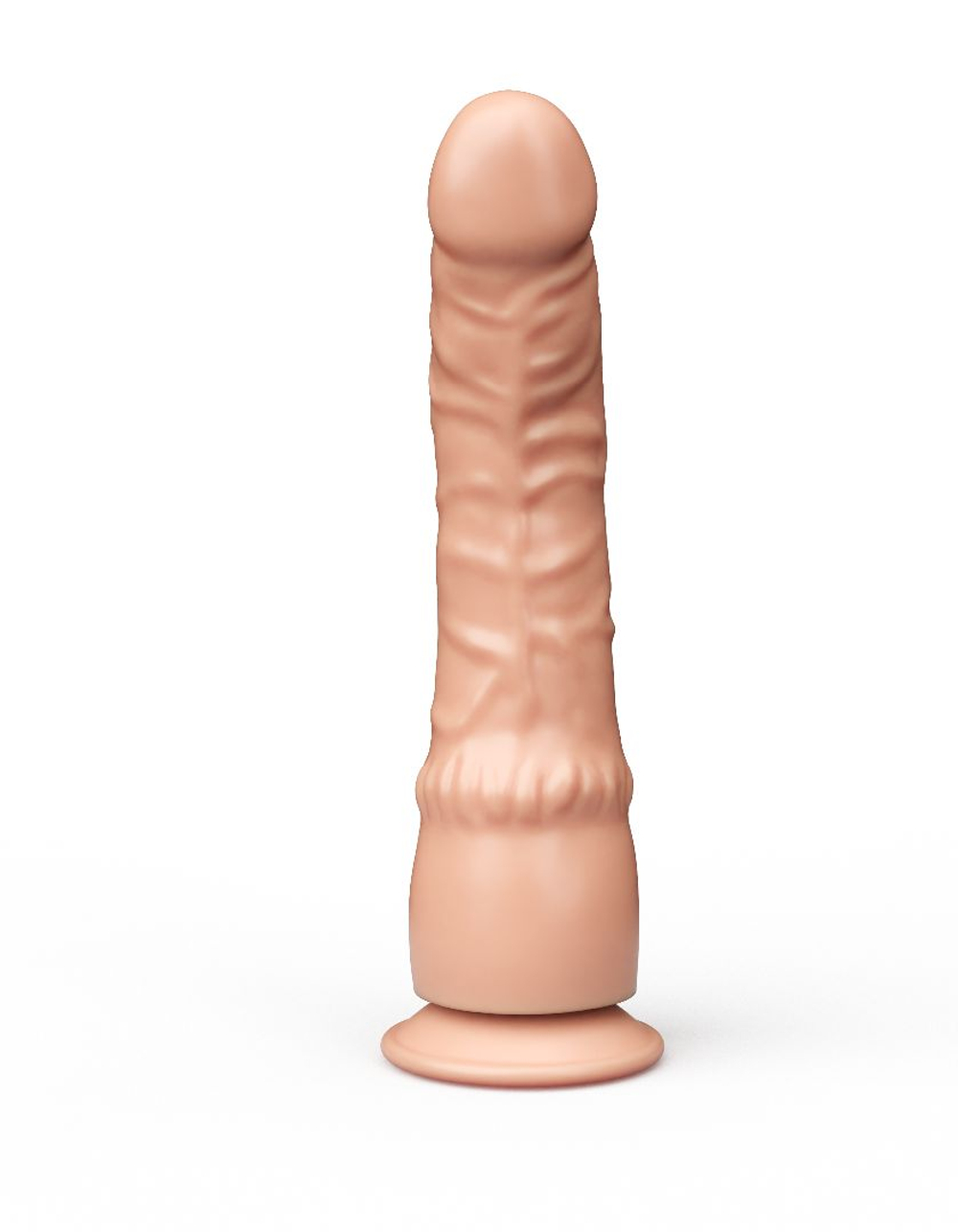 Гелевый реалистик без вибрации на присоске - 21,5 см. (Цвет: телесный)