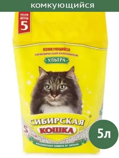 Наполнитель комкующийся для кошек Ультра 5л