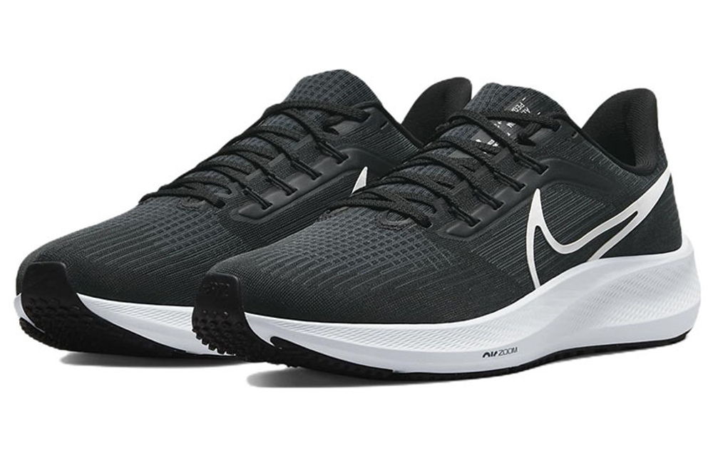 Nike Air Zoom Pegasus 39 marathon fabric shock absorption, non-slip, wear-resistant, breathable, lightweight, low-cut casual running shoes men's black and white