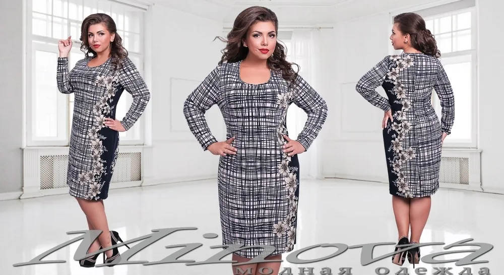 Платье 00170-серый Minova