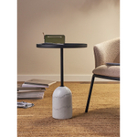 Столик кофейный lars, D40 см, черный/белый