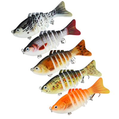 Набор составных воблеров для рыбалки 5шт. 10см. 15.5 гр. в пластиковом кейсе