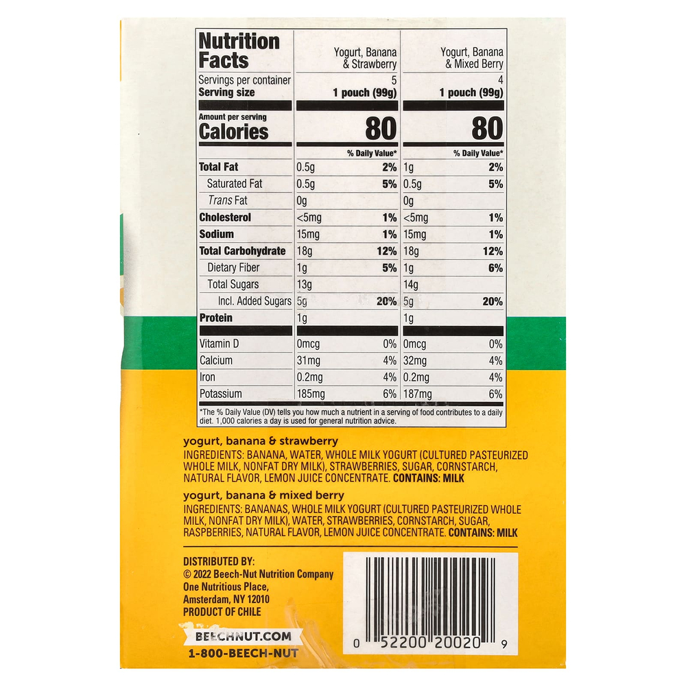 Beech-Nut, завтрак, для детей от 12 месяцев, набор разных вкусов, 9 паучей по 99 г (3,5 унции)