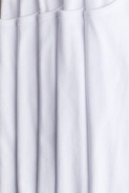 H&M Набор из 5 хлопковых топов без рукавов, белый