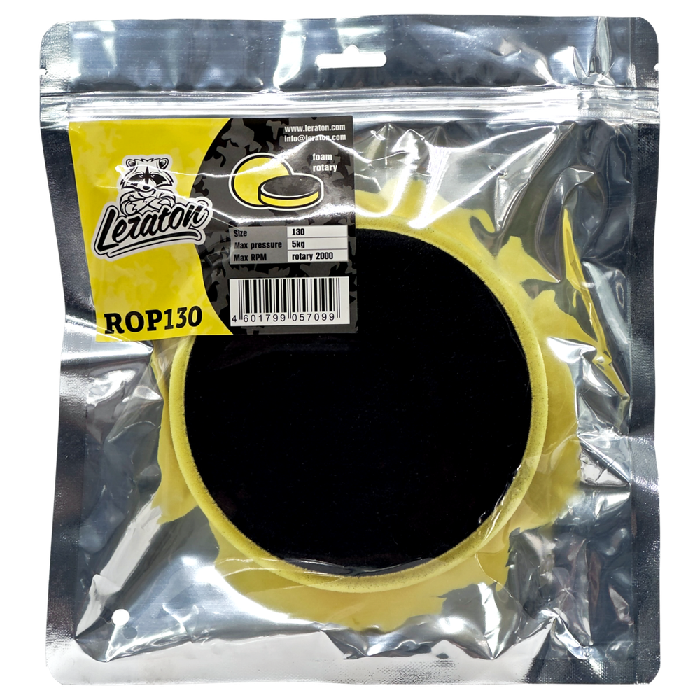 LERATON ROP130 THERMO Мягкий желтый роторный полировальник 130мм.