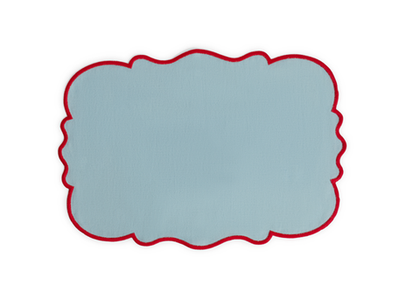 Набор плейсматов Bitossi Home Smerlo Light Blue/Red Rim, 33 x 48 см (2 шт.)