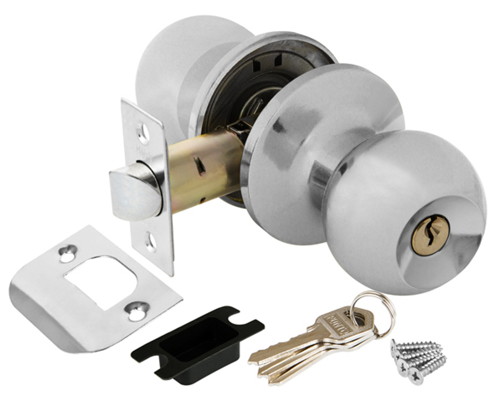 Ручка-защелка ключ/фиксатор Пунто 6072 CP-E, цвет хром (гарантия - 1 месяц)