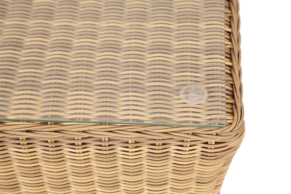 "Капучино" журнальный столик из искусственного ротанга, цвет соломенный