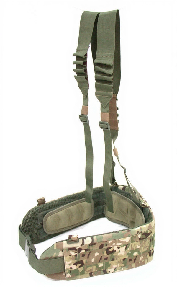 Пояс тактический варбелт с лямками, MIMICRYA, Cordura 1000D, MULTICAM