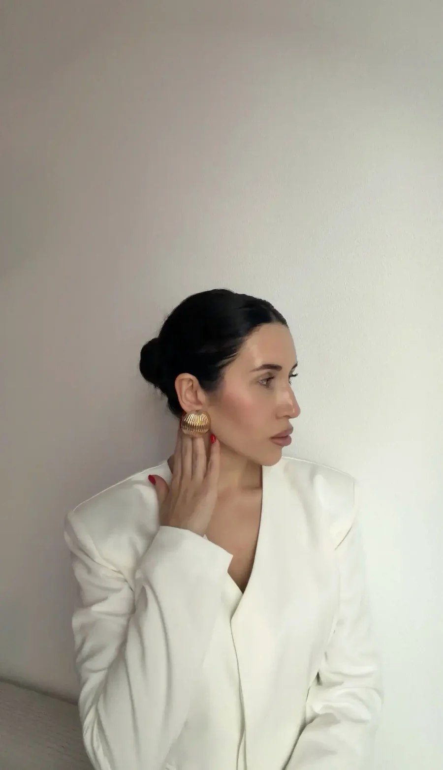 Серьги Луна, Золотые