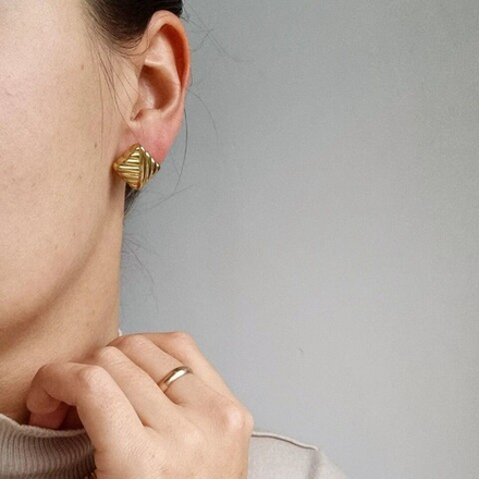 Серьги ромбы