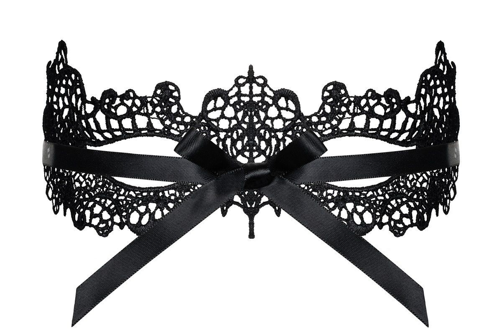 Ажурная маска с чуть приподнятыми краями (Цвет: черный)