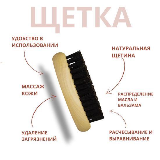 Набор для роста бороды BARBARO (Подарочный брендированный тубус BARBARO, Мыло для лица и бороды Barbaro “Eastern sandal”, Щетка для бороды BARBARO, Масло для роста бороды BARBARO Chili pepper,Крем-бальзам для бороды и кожи лица BARBARO )