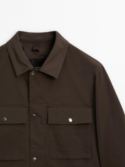 Massimo Dutti Куртка с карманами, коричневый