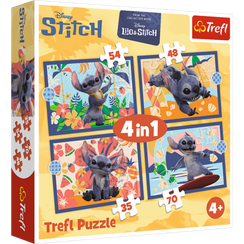 Pazl \ Puzzle \ Пазлы Puzzles - "4in1" - Holidays in Hawaii / Disney Stitch The Movie
