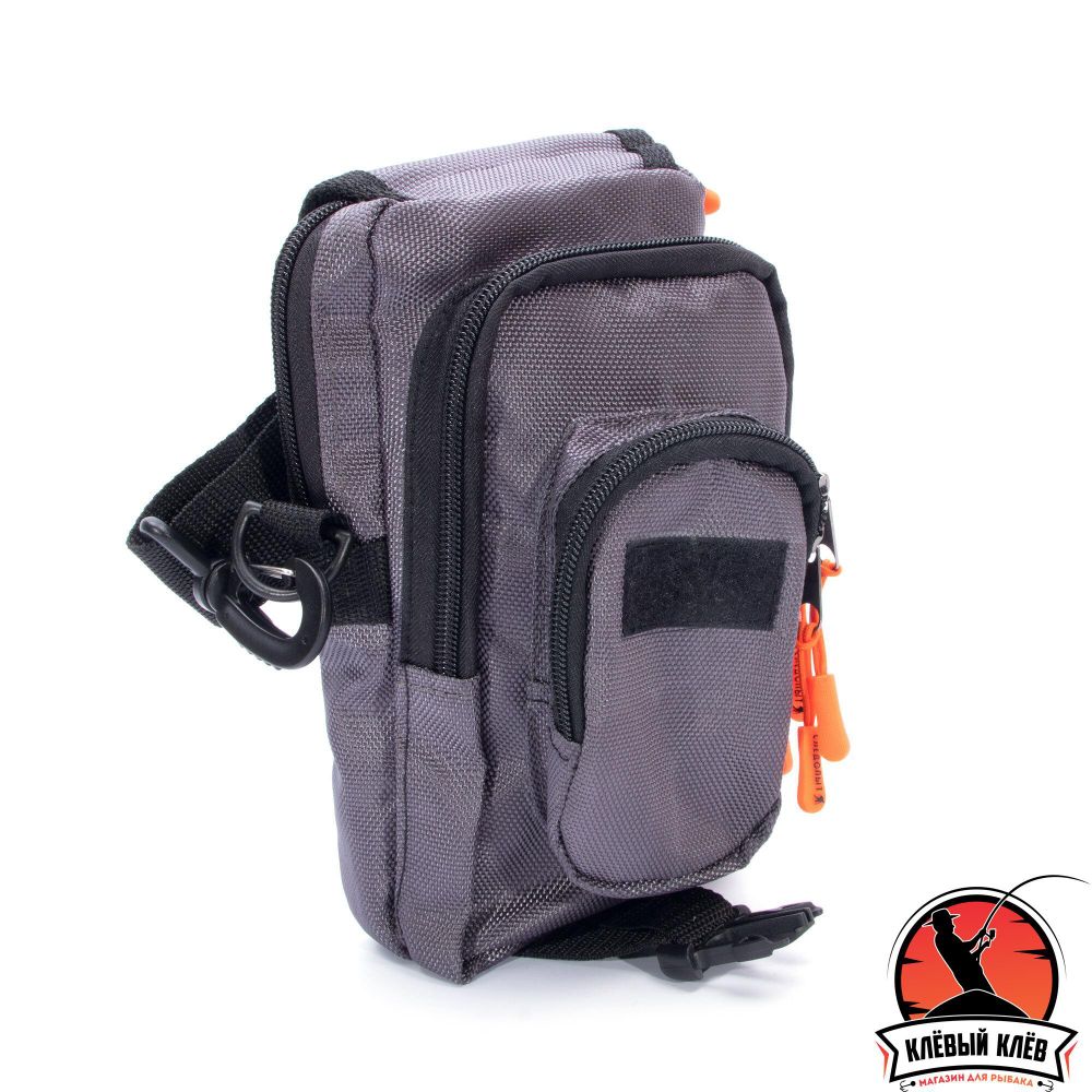 Сумка рыболовная &quot;СЛЕДОПЫТ&quot; Street Fishing MultiLock V-Pouch, 22х12,5х8 см, цв. серый/20/