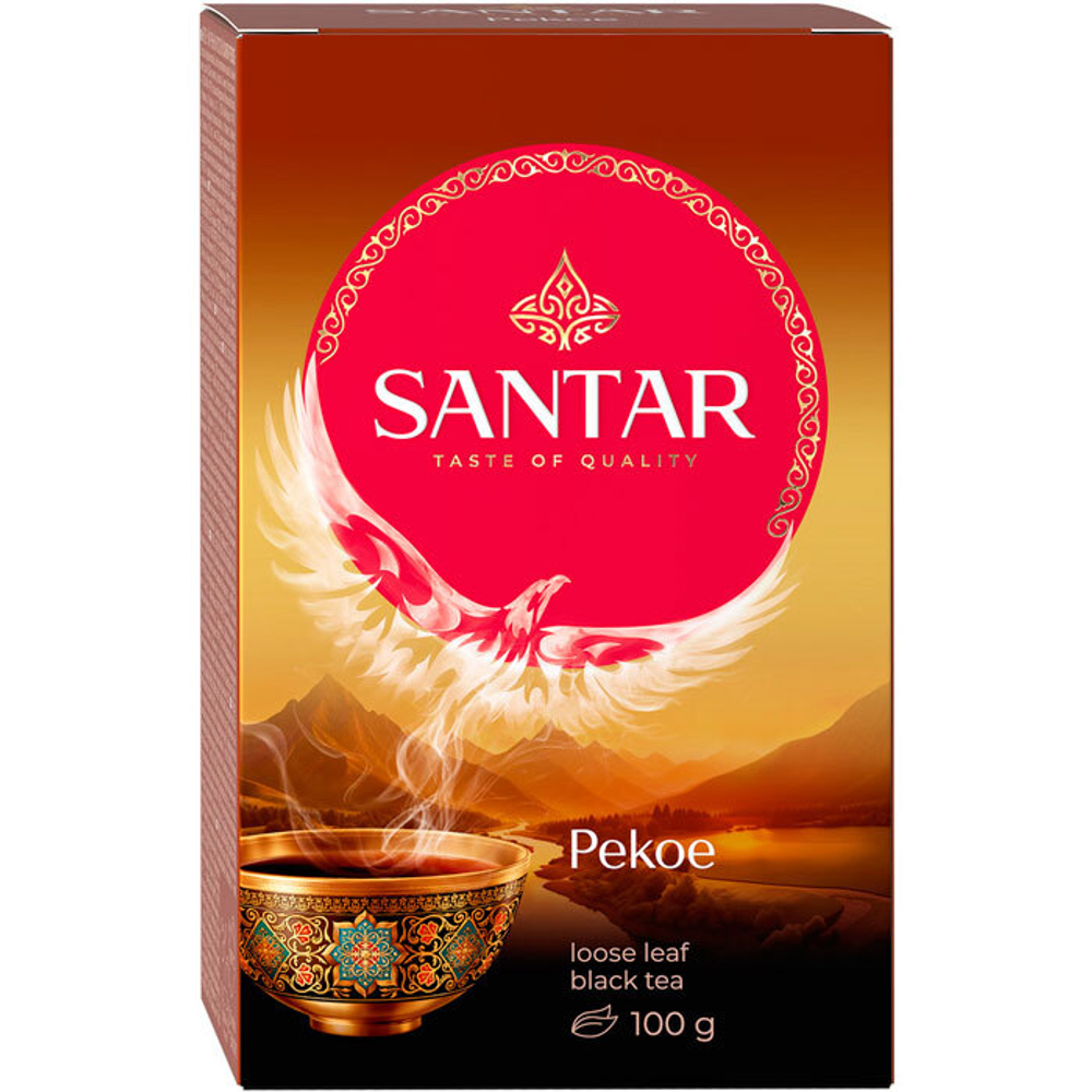 Чай SANTAR Пекое черн.лист круп. 100гр 0434