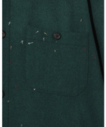 UNDERCOVER РУБАШКА ЗЕЛЕНАЯ С ВЫШИТЫМИ КРЕСТАМИ