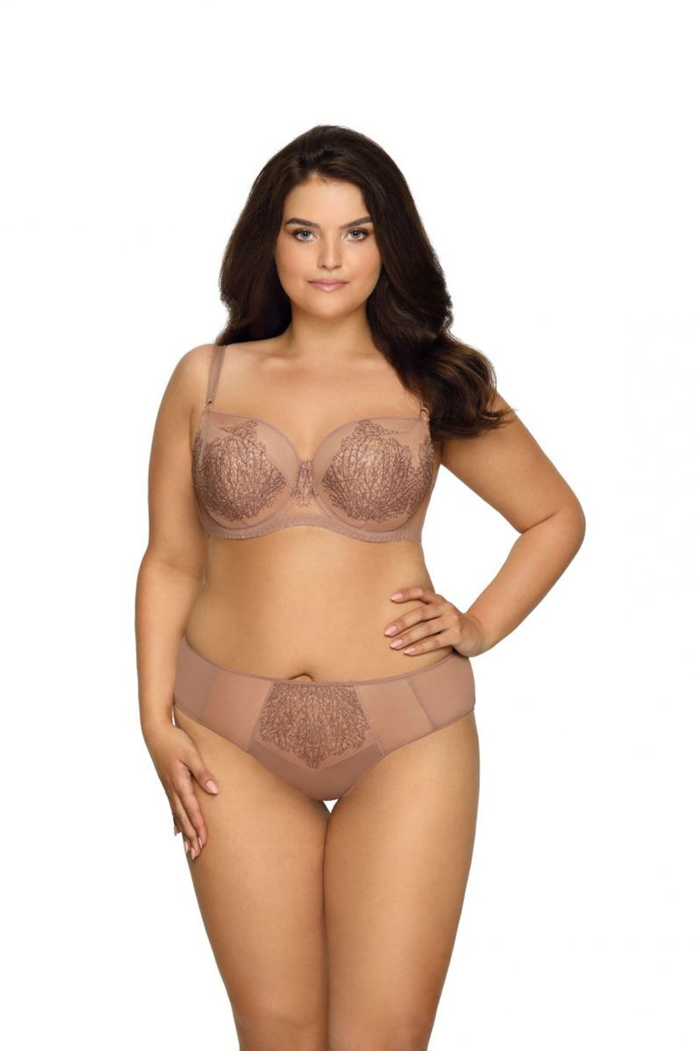 Бюстгальтер с изысканной вышивкой в виде веточек (Размер: 90F) (Цвет: черный)