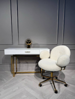 Стол-консоль Ist Casa Гарда-1, 120х40х76 см, белый, золото