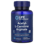 Life Extension, ацетил-L-карнитин аргинат, 90 вегетарианских капсул