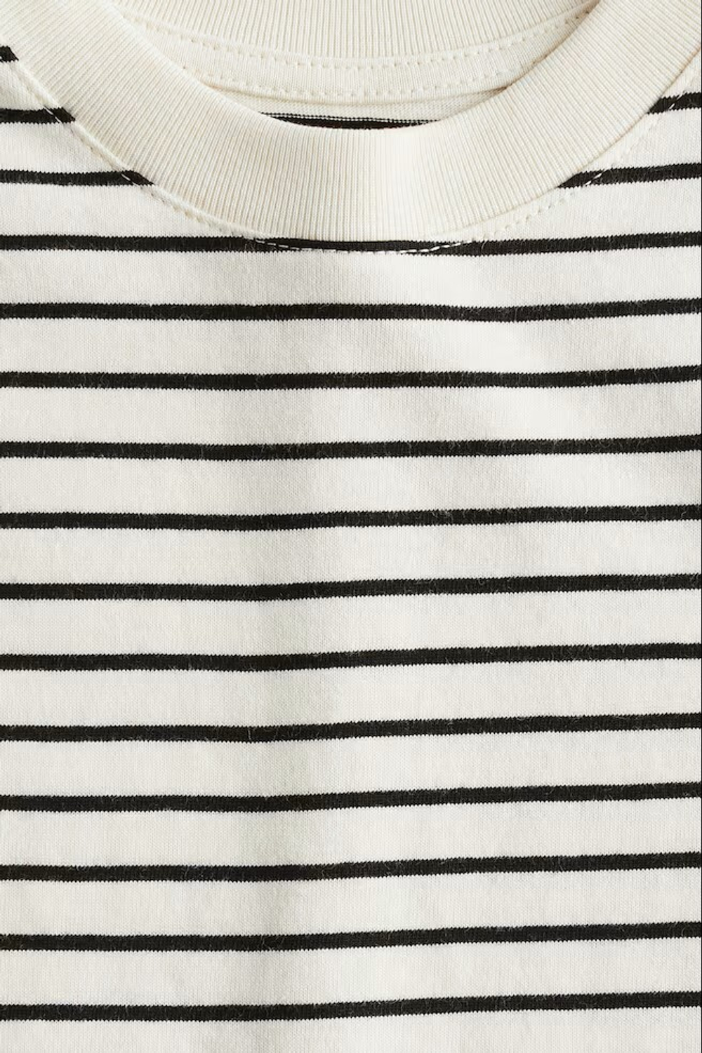 H&M Футболка из хлопка с длинными рукавами, кремовый