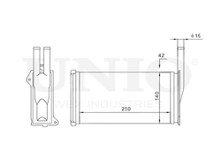 Радиатор отопителя UNIO RAD-20046