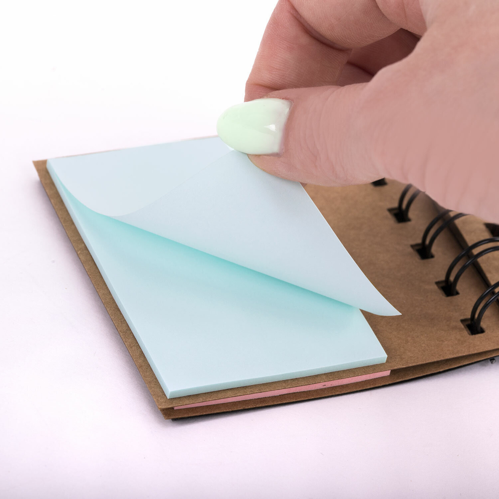 Закладки клейкие в книжке BRAUBERG PASTEL 200 штук: 50х15 мм 5 цветов х 25 листов 50х75 мм 3 цвета х 25 листов (6 штук в упаковке)