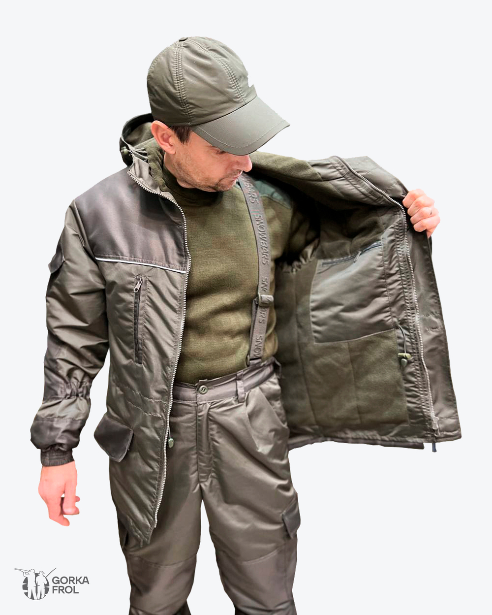 Костюм демисезонный Барс СКАЛА Таслан — утеплённый, хаки светлый