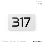 Номер на дверь 317, табличка на дверь для офиса, квартиры, кабинета, аудитории, склада, белая 120х70 мм, Айдентика Технолоджи