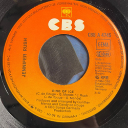 Винтажная виниловая пластинка LP Jennifer Rush Ring Of Ice (Germany 1984) 7 дюймов, 45 RPM, Single