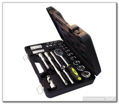 Набор торц. головок 1/2"DR 20 предметов CrV БМ