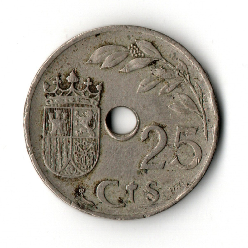 25 сентимо 1937 год Испания
