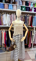 Ткань Лен 100% с вплетением люрексовой ниточки (Италия) ш-140 см. 1 м