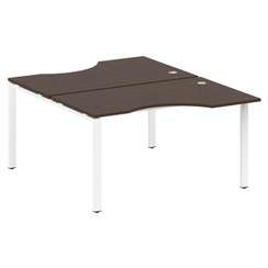 Metal System Рабочая станция криволинейная на П-образном м/к БП.РАС-СА-2.2 Венге Цаво/Металл Белый 1