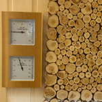 Термогигрометр 31-R SQUARE ОЧКИ канадский кедр квадрат вертикальный