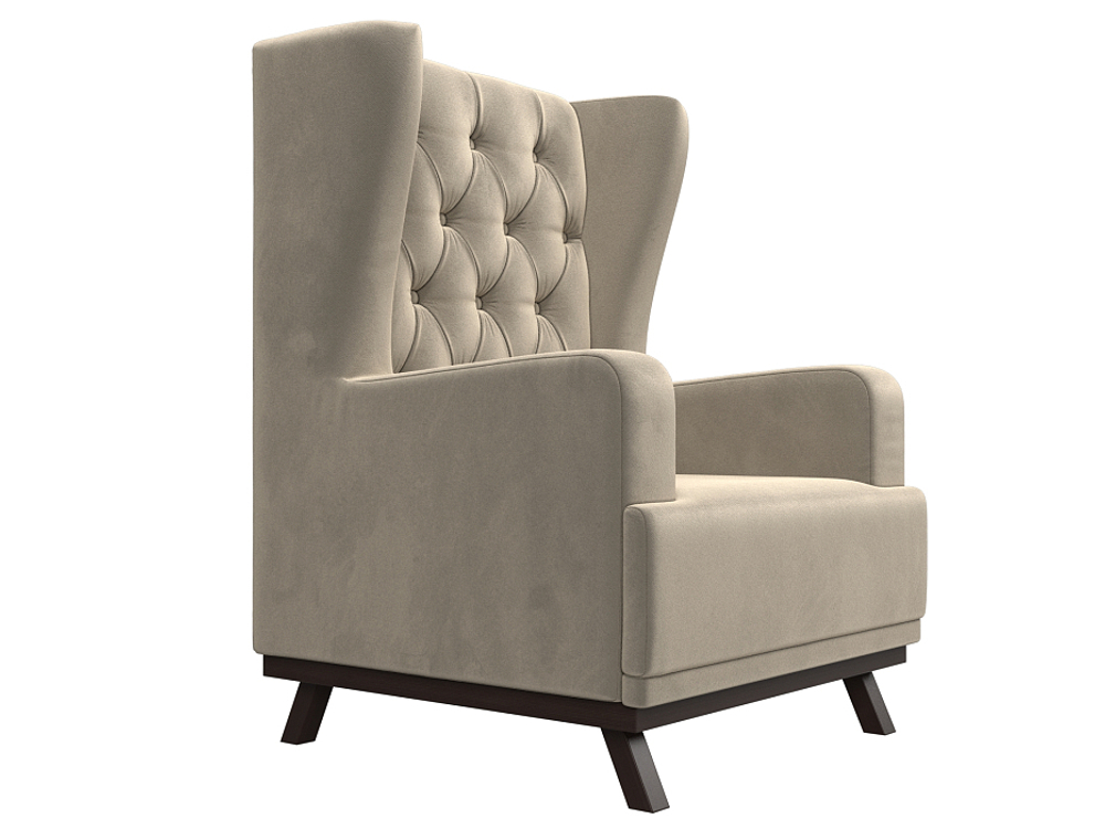 Кресло Джон Люкс, Бежевый, Микровельвет, 108476