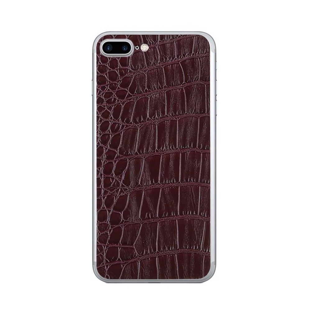 Наклейка из экокожи для iPhone 7 Plus, 011062 Красный