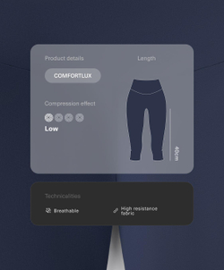 OYSHO Легинсы капри Compressive Core Control с высокой посадкой длиной 40 см, темно-синий