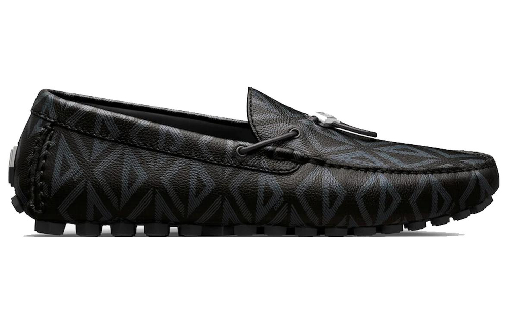 DIOR Mocassin Black Cd Diamond Leather