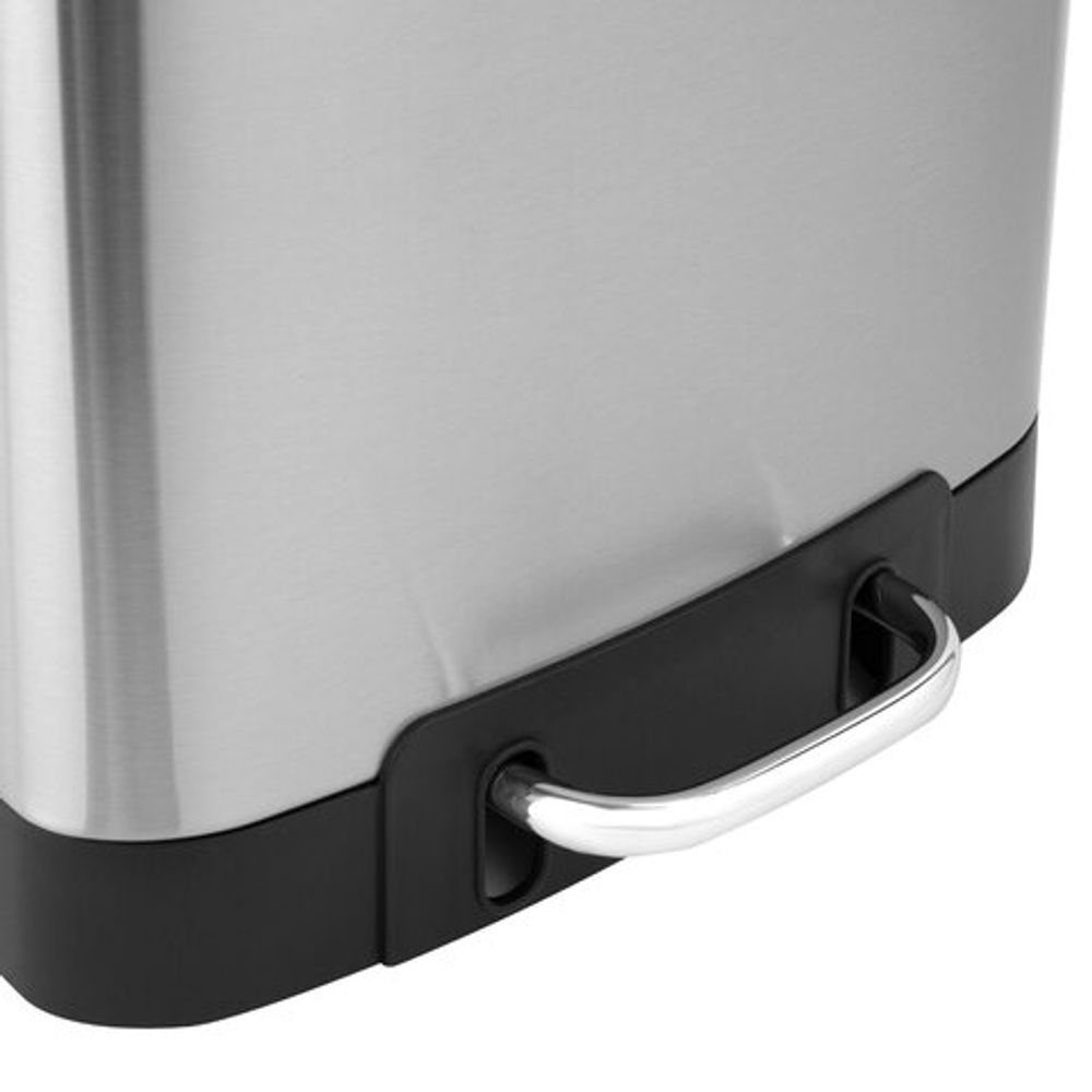 Ведро мусорное с педалью 6 л, крышка с доводчиком, стальное, БЕЗ ОТПЕЧАТКОВ, LAIMA ULTRA, 701567