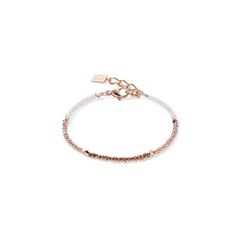 Браслет Coeur de Lion Golden Shadow - Rosegold 6006/30-1037 цвет розовый, белый, золотой