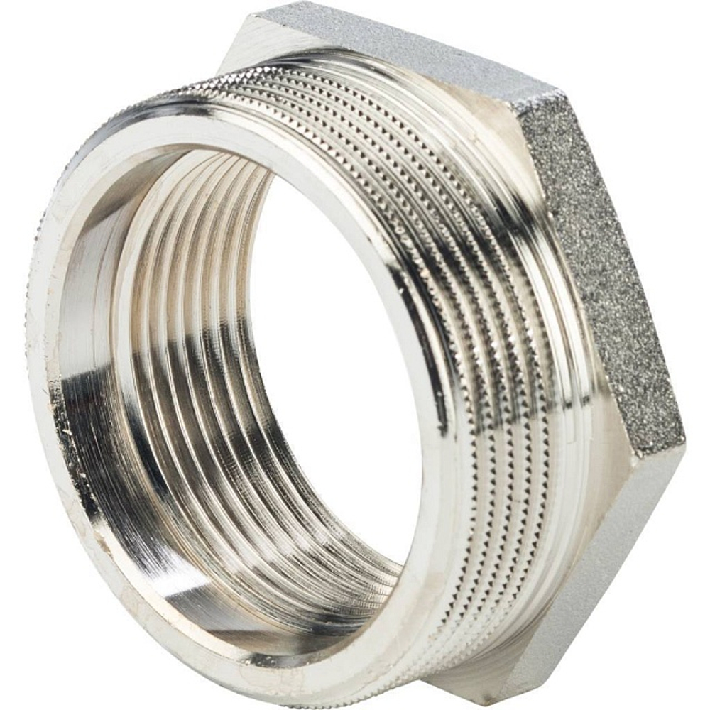 Футорка STOUT SFT 0029 - 2" x 1"1/2 (для стальных труб, латунь никелированная)