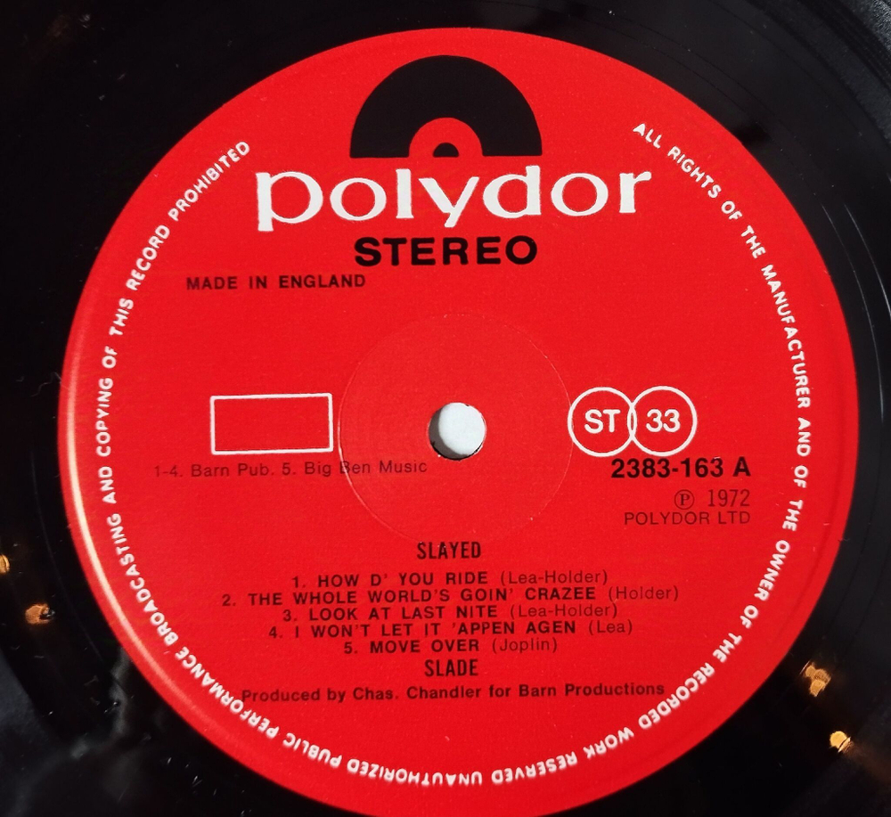 Винтажная виниловая пластинка LP Slade Slayed (UK 1972) Let The Good Times Roll