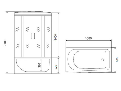 Душевая кабина Timo TE-0770