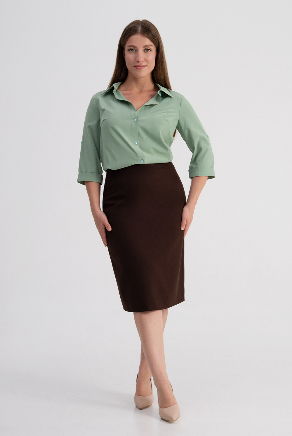 Юбка женская 051-60, Шоколадный #513Шок01051-60